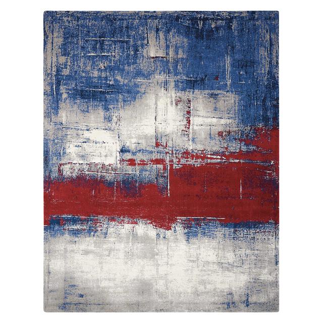 Nourison Twilight red white and blue rug